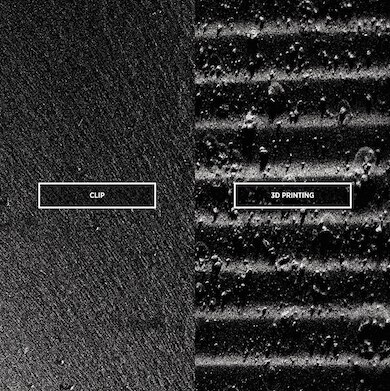Photos from electron microscope at 130x. 100µ. Image courtesy of Carbon3D.